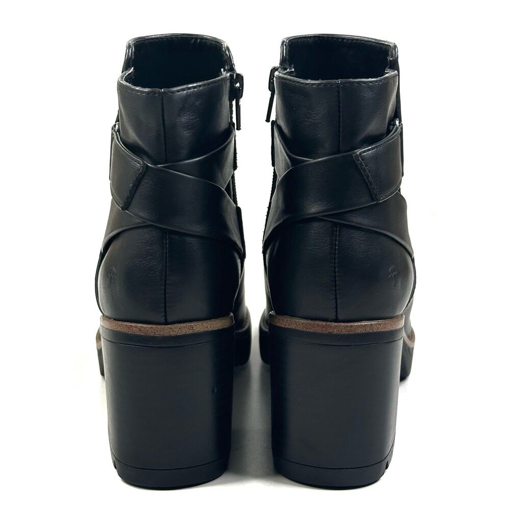 Naturalizer Madalynn Black Faux Leather Strap Bootie Womens Size 8.5M New $185 - Picture 4 of 12